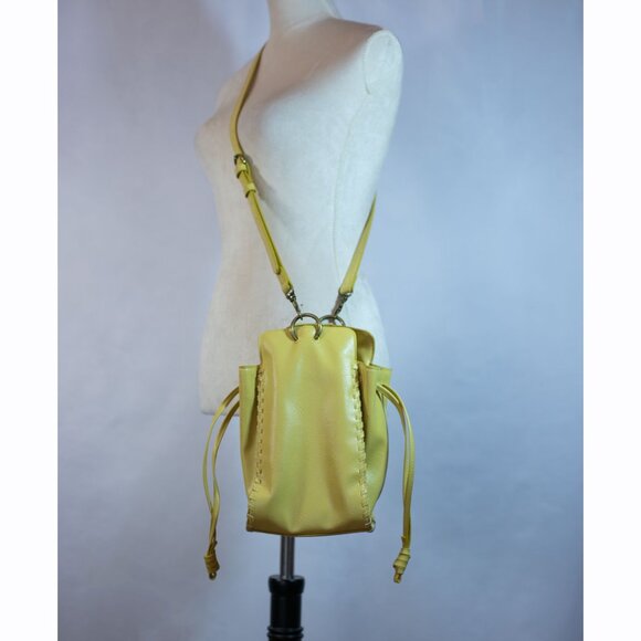 UNIVERSAL THREAD Drawstring Crossbody Bag Yellow - Picture 2 of 9